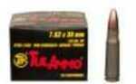 7.62X39mm 124 Grain Full Metal Jacket 100 Rounds TULA Ammunition